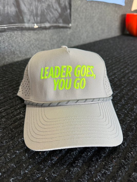 HAT Leader Goes, You Go SnapBack Grey and Neon Yellow