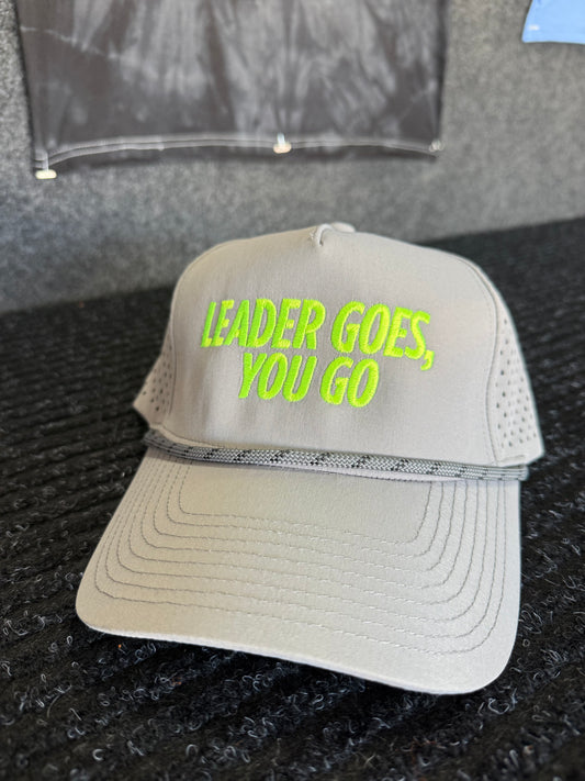 HAT Leader Goes, You Go SnapBack Grey and Neon Yellow