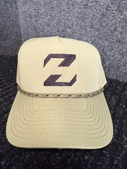 HAT ZH Olive Green Logo Rope Hat